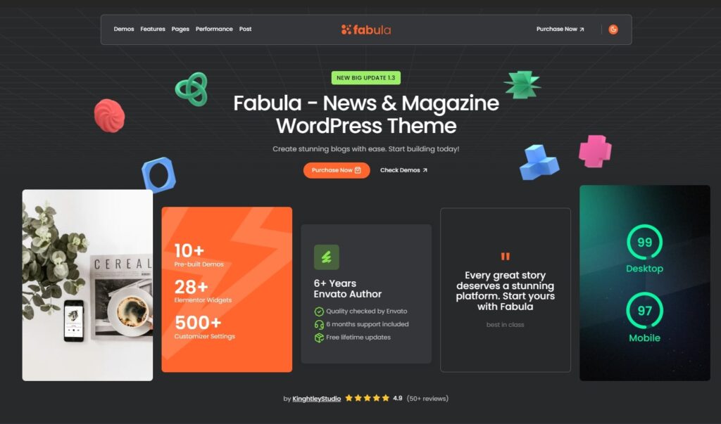 Gpl Fabula news magazine wordpress theme Download