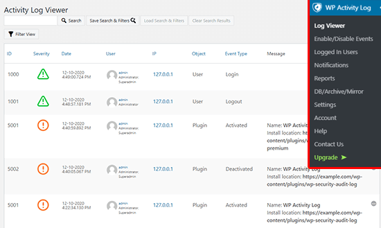 wordpress-activity-log