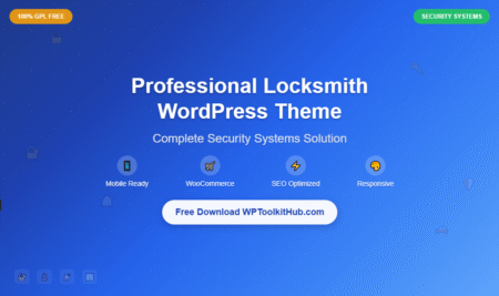 Professional Locksmith WordPress Theme Free GPL Download
