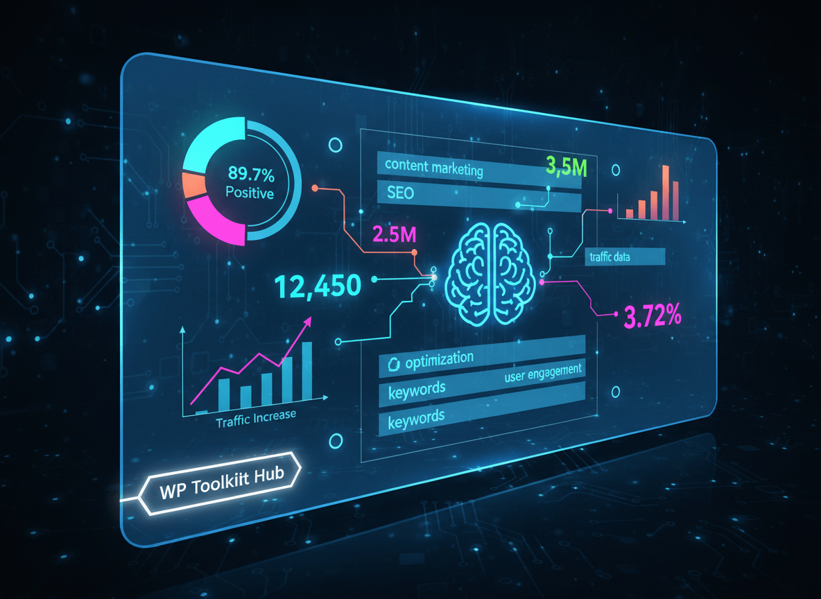 Digital tool calculating word and phrase frequency on a page - WP Toolkit Hub
